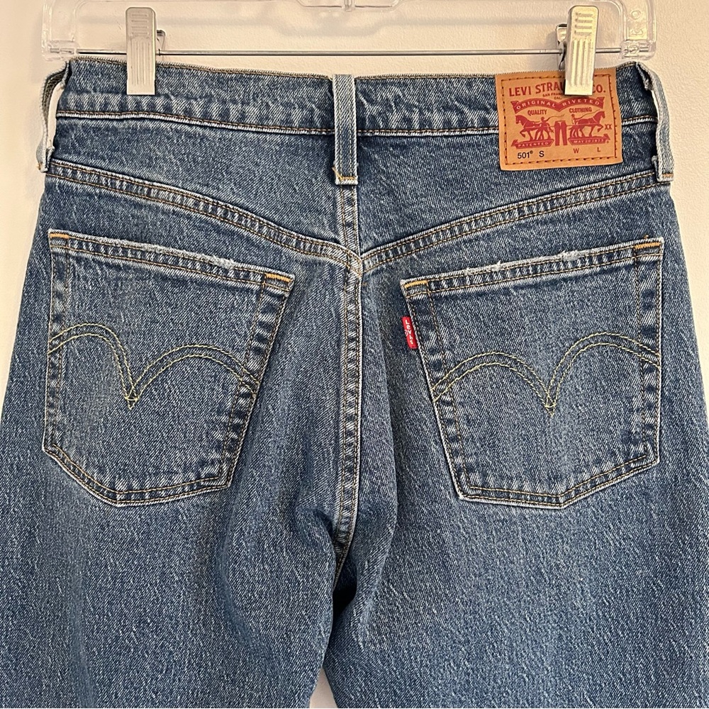 Levi’s 501 Premium Denim High Rise Button Fly 95% Cotton Size 27 - Picture 12 of 17